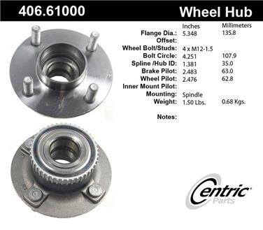 Wheel Bearing and Hub Assembly CE 406.61000E