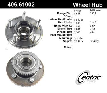 Wheel Bearing and Hub Assembly CE 406.61002