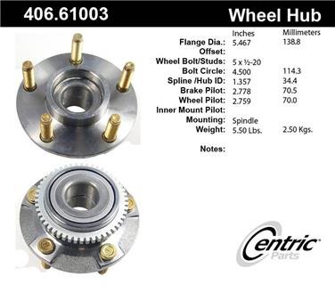 Wheel Bearing and Hub Assembly CE 406.61003E