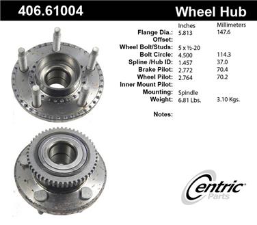 Wheel Bearing and Hub Assembly CE 406.61004E