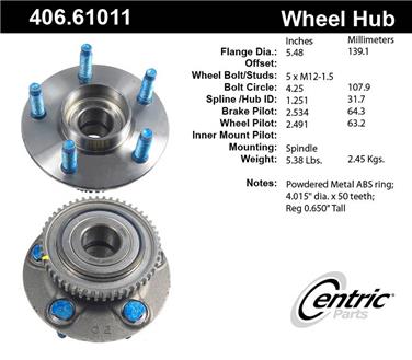 Wheel Bearing and Hub Assembly CE 406.61011E