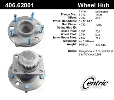 Wheel Bearing and Hub Assembly CE 406.62001E