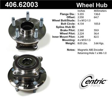 Axle Bearing and Hub Assembly CE 406.62003