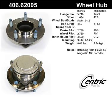 Axle Bearing and Hub Assembly CE 406.62005