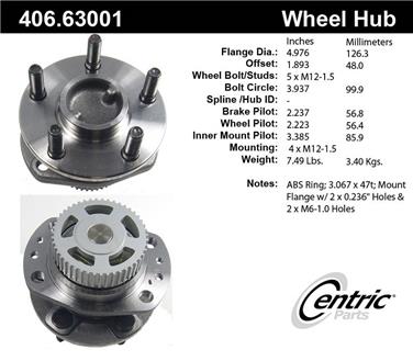 Wheel Bearing and Hub Assembly CE 406.63001E