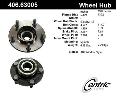 Wheel Bearing and Hub Assembly CE 406.63005E