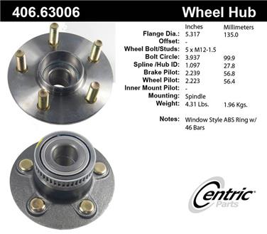 Wheel Bearing and Hub Assembly CE 406.63006E