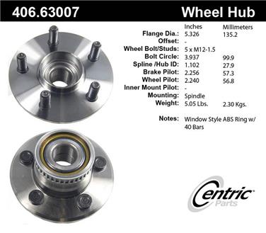 Wheel Bearing and Hub Assembly CE 406.63007E