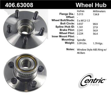 Wheel Bearing and Hub Assembly CE 406.63008E