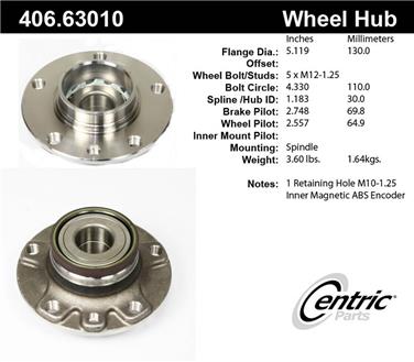 Wheel Bearing and Hub Assembly CE 406.63010