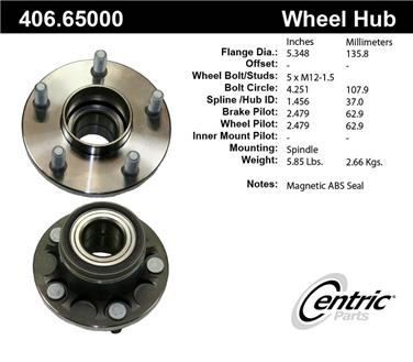 Wheel Bearing and Hub Assembly CE 406.65000