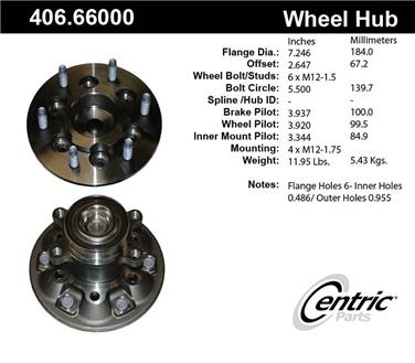 Wheel Bearing and Hub Assembly CE 406.66000E