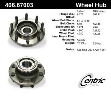 Wheel Bearing and Hub Assembly CE 406.67003E