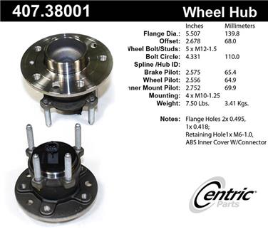 Wheel Bearing and Hub Assembly CE 407.38001E