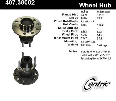 Wheel Bearing and Hub Assembly CE 407.38002E