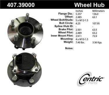 Wheel Bearing and Hub Assembly CE 407.39000