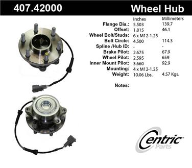 Wheel Bearing and Hub Assembly CE 407.42000