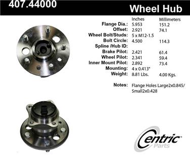 Wheel Bearing and Hub Assembly CE 407.44000