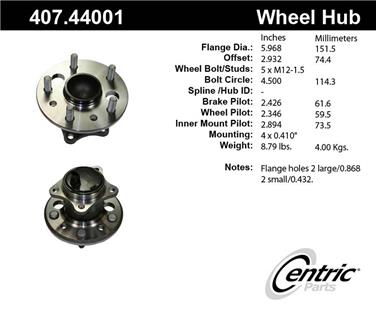 Wheel Bearing and Hub Assembly CE 407.44001E