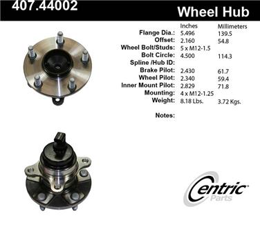 Wheel Bearing and Hub Assembly CE 407.44002