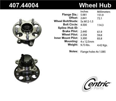 Wheel Bearing and Hub Assembly CE 407.44004E