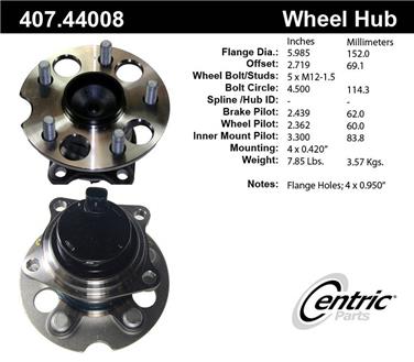 Wheel Bearing and Hub Assembly CE 407.44008