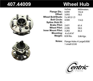 Wheel Bearing and Hub Assembly CE 407.44009E