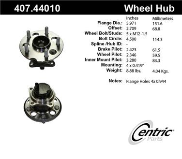 Wheel Bearing and Hub Assembly CE 407.44010E