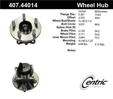 Wheel Bearing and Hub Assembly CE 407.44014E