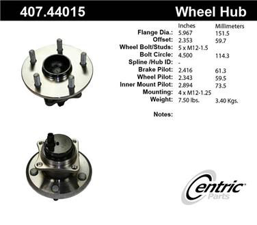 Wheel Bearing and Hub Assembly CE 407.44015