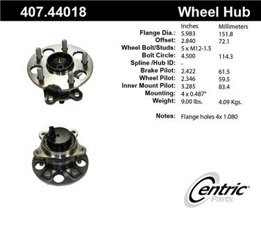 Wheel Bearing and Hub Assembly CE 407.44018E