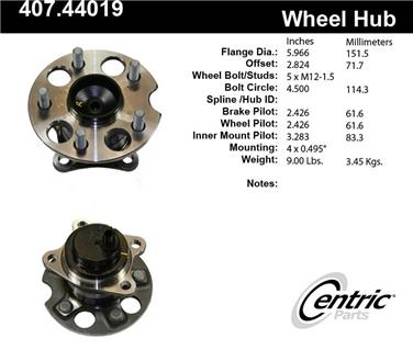 Wheel Bearing and Hub Assembly CE 407.44019E