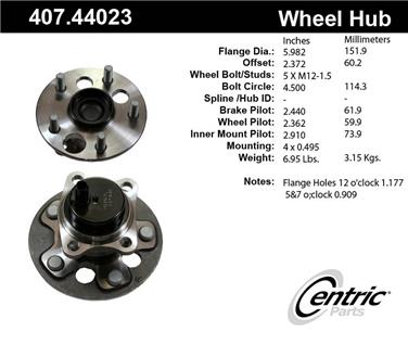 Wheel Bearing and Hub Assembly CE 407.44023E