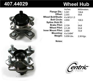 Wheel Bearing and Hub Assembly CE 407.44029