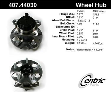 Wheel Bearing and Hub Assembly CE 407.44030