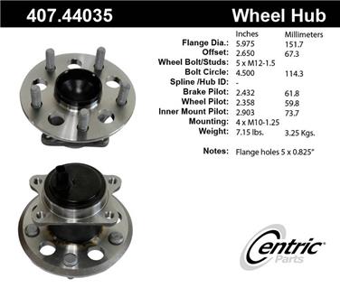 Wheel Bearing and Hub Assembly CE 407.44035