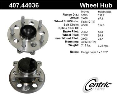 Wheel Bearing and Hub Assembly CE 407.44036