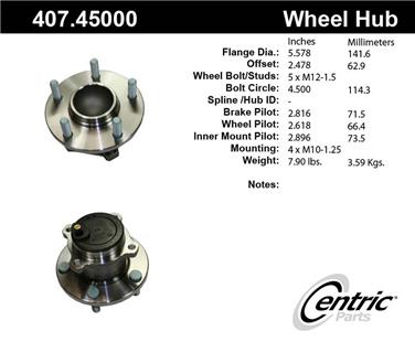 Wheel Bearing and Hub Assembly CE 407.45000E