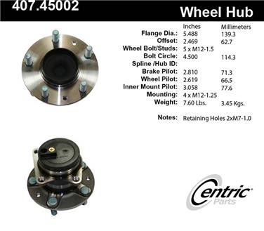 Wheel Bearing and Hub Assembly CE 407.45002E