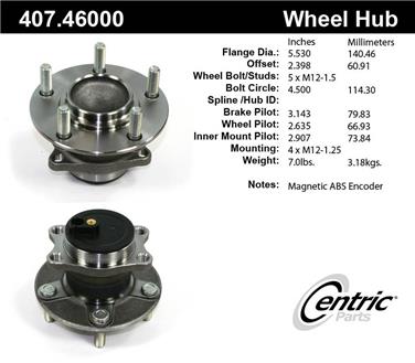 Wheel Bearing and Hub Assembly CE 407.46000E