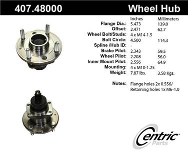 Wheel Bearing and Hub Assembly CE 407.48000E