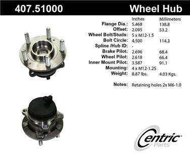 Wheel Bearing and Hub Assembly CE 407.51000E