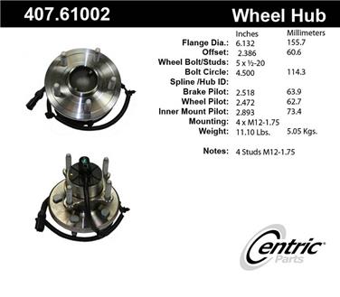 Wheel Bearing and Hub Assembly CE 407.61002E