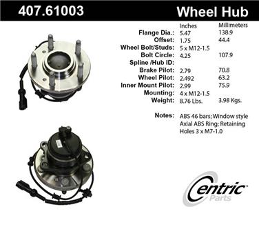 Wheel Bearing and Hub Assembly CE 407.61003E