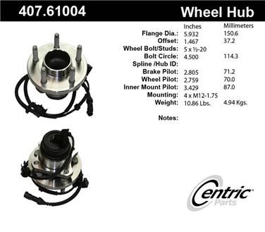 Wheel Bearing and Hub Assembly CE 407.61004E