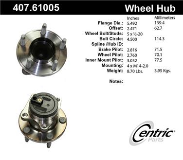 Wheel Bearing and Hub Assembly CE 407.61005E