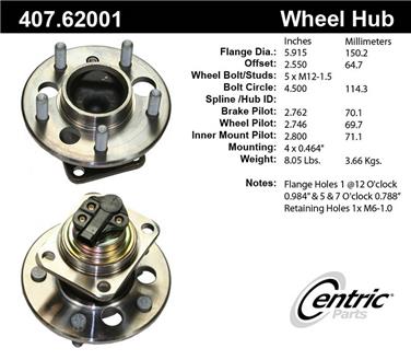 Wheel Bearing and Hub Assembly CE 407.62001