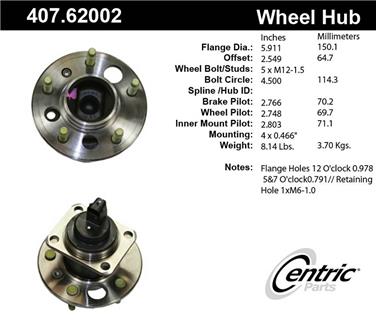 Wheel Bearing and Hub Assembly CE 407.62002