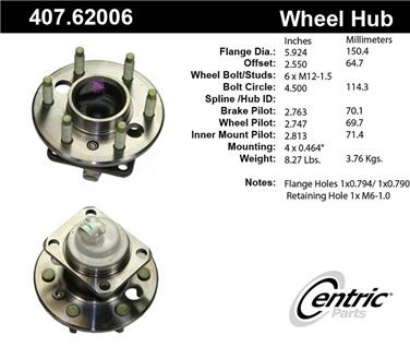 Wheel Bearing and Hub Assembly CE 407.62006