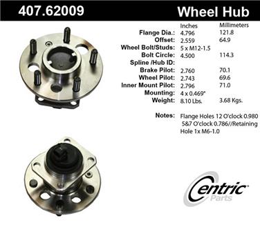 Wheel Bearing and Hub Assembly CE 407.62009E